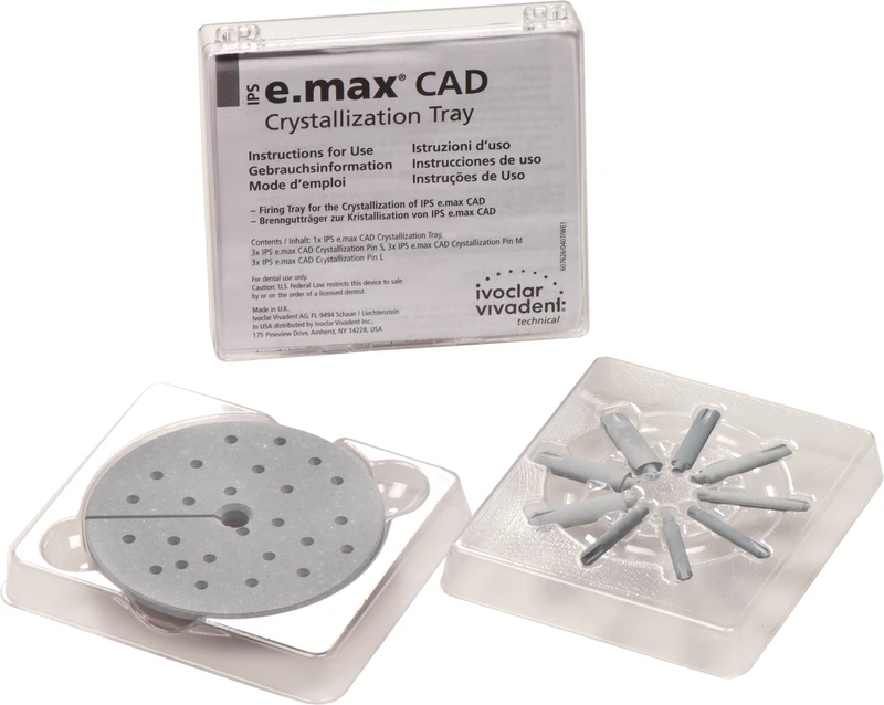IPS e.max® CAD Crystallization Tray  Packung  1 Tray, 9 Pins (3 x S, 3 x M, 3 x L)