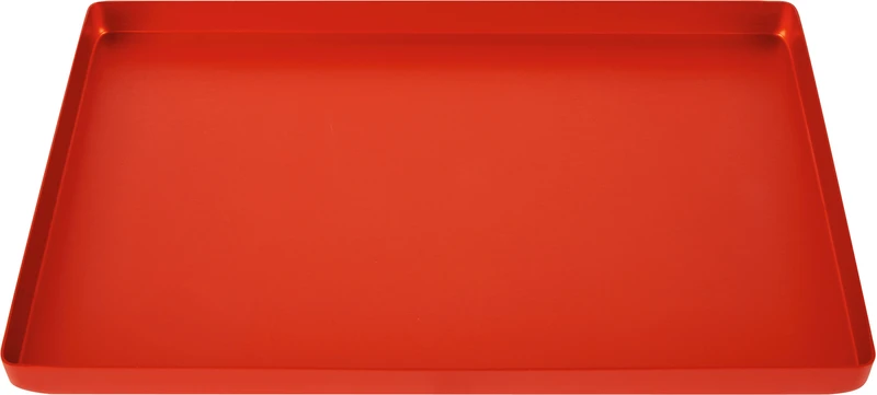 Alu-Tray   Stück  rot, ohne Perforierung
