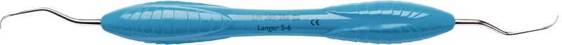 LM Kürette Langer   Stück  Figur 5\6, für Frontzähne im OK und UK, blau, LM-ErgoSense® Griff