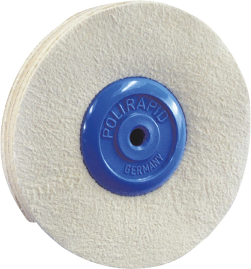 Wildlederschwabbel  Stück  mit Kunststoffkern, Chamoisleder, Ø 90 mm, S: 6 mm