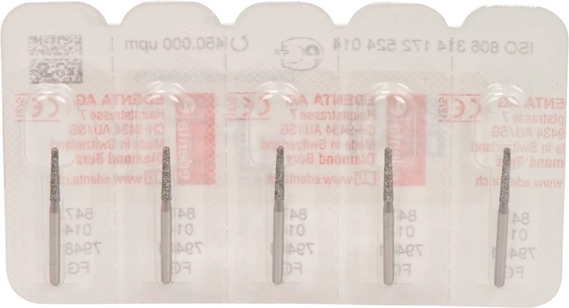 Omni Diamanten 847  Packung  5 Stück Standard, FG, Figur 172 Konus flach, 8 mm, ISO 014
