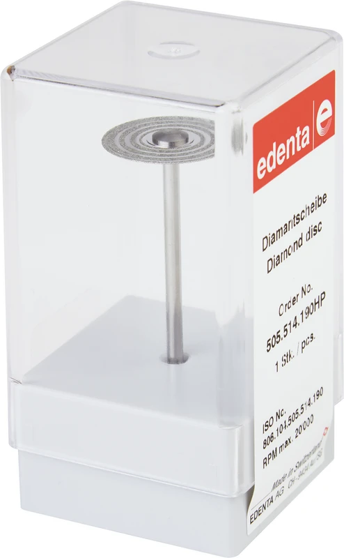 Diamantscheibe 505  Stück  Spirale rot fein, HP, Figur 505, 0,15 mm, ISO 190