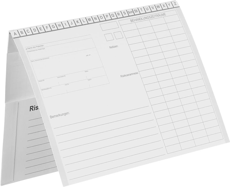 Karteimappen A5\D70   Packung  100 Stück weiß mit Heftzunge