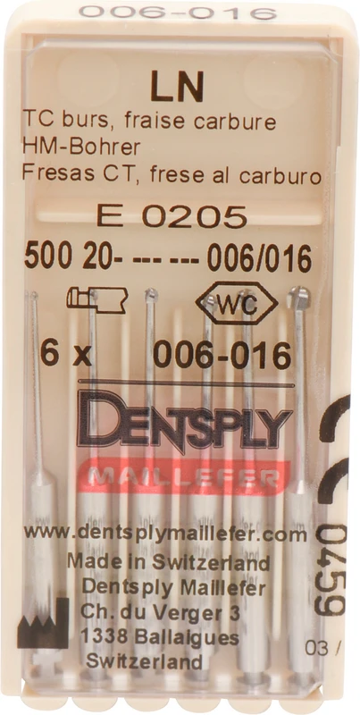 LN Long Neck Bohrer  Sortiment  6 Stück ISO 006-016