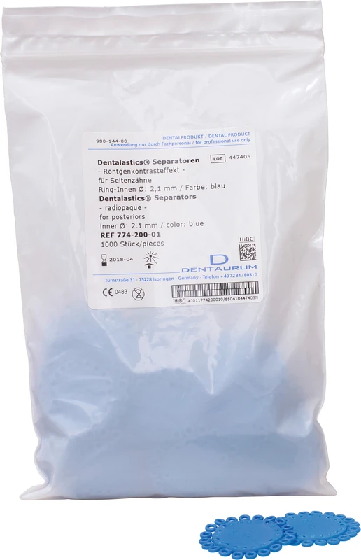 Dentalastics® Separatoren   Packung  1.000 Stück blau