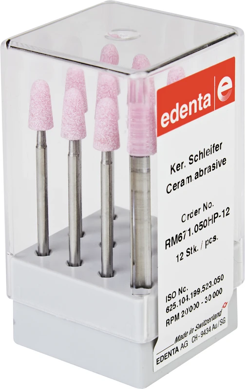Keramische Schleifer R  Packung  12 Stück rosa mittel, HP, Figur 199, 10 mm, ISO 050
