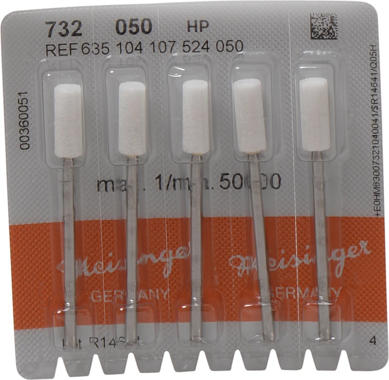 Keramische Schleifer 732  Packung  5 Stück weiß grob, Figur 107, 12,5 mm, ISO 050