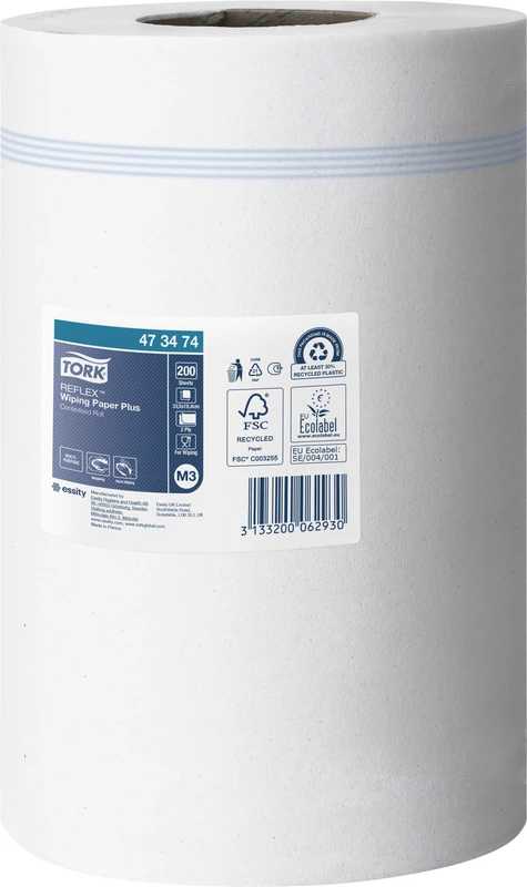 TORK® Reflex Starke Mehrzweck Papierwischtücher   Packung  9 Stück 2-lagig, stark, weiß