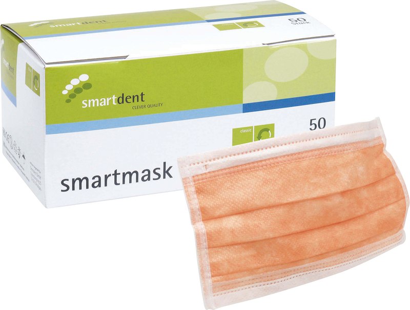 smartmask Mundschutz  Packung  50 Stück orange