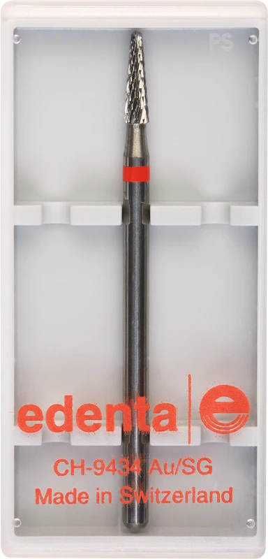 HM-Fräser Schliff 20  Stück  Kreuzverzahnung, rot fein, HP, Figur 198, 8 mm, ISO 023