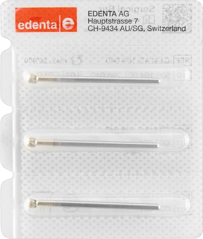 Chirurgie Knochenfräser HM C141AC  Packung  3 Stück HP, Figur 001, ISO 040