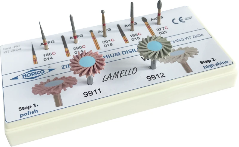 Zirkon Kit ZKD4  Set  5 Diamanten, 2 Polierer