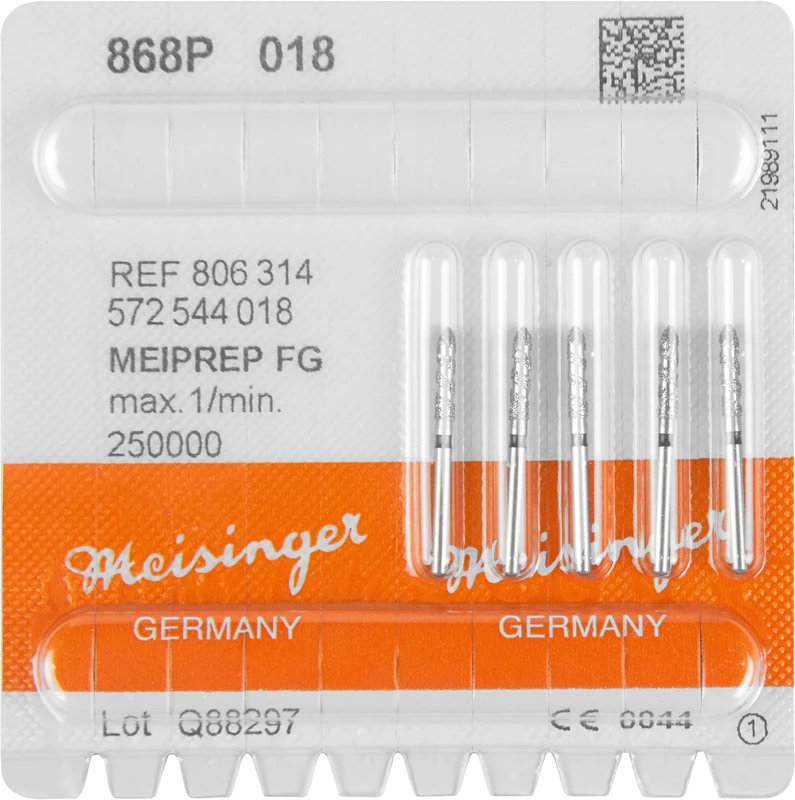 MEIPREP Diamanten  Packung  5 Stück FG, Figur 572 (868P), ISO 018