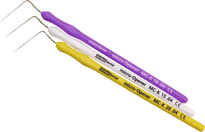 Micro Opener  Packung  3 Stück 21 mm, ISO 10 lila, ISO 15 weiß, ISO 20 gelb, Taper 04