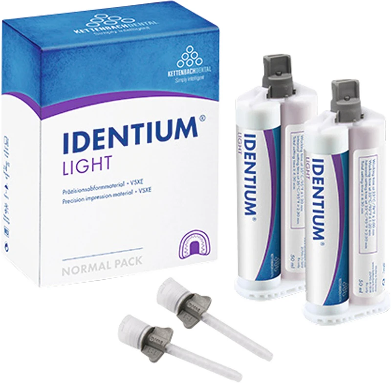 Identium® Light  Packung  2 x 50 ml Doppelkartusche Light, 8 Mischkanülen