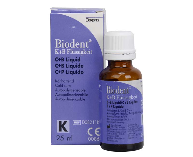 Biodent® K+B Plus Flüssigkeiten  Flasche  25 ml Flüssigkeit   K  , für die Kaltpolymerisation