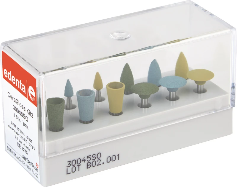 CeraGloss  Kit  12 Stück (4 x grün, 4 x blau, 4 x gelb), RA