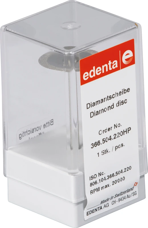 Diamantscheibe 366  Stück  gelb extrafein, HP, Figur 366, 0,09 mm, ISO 220