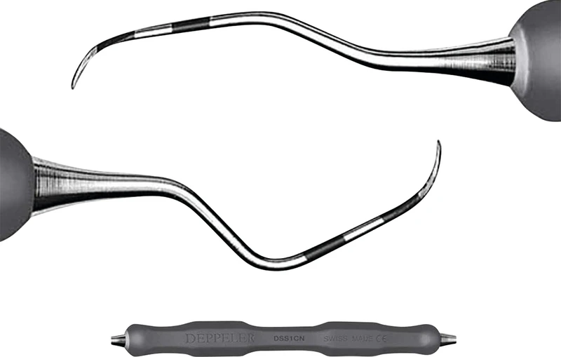 DEPPELER Smart Scaling Kürette  Stück  Prämolaren, Molaren, bukkal\palatinal, CN Griff, schwarz