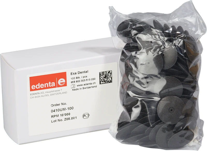 Exa Dental  Packung  100 Stück unmontiert, schwarz fein, Figur 303, 3 mm, ISO 220