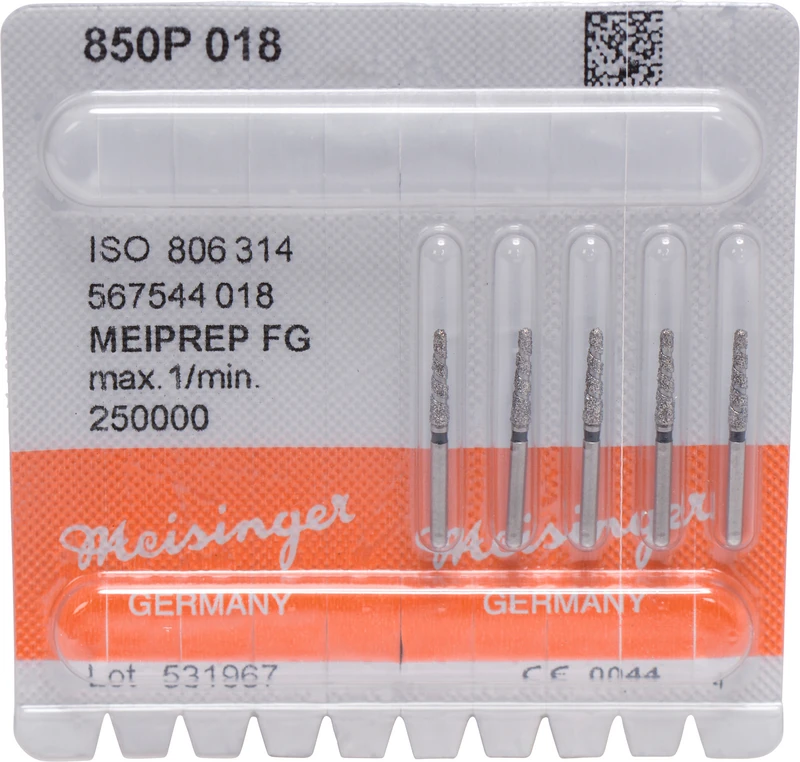 MEIPREP Diamanten  Packung  5 Stück FG, Figur 567 (850P), ISO 018