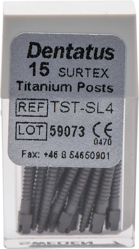 Classic Surtex Titan Wurzelstifte  Packung  15 Stück 17 mm, Ø 1,5 mm, Größe 4