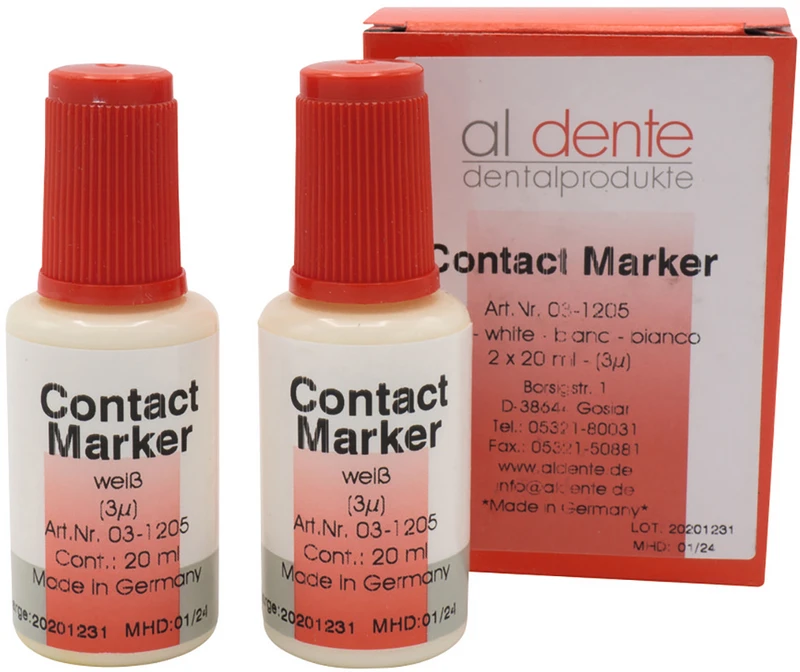 Contact Marker  Packung  2 x 20 ml Flüssigkeit weiß