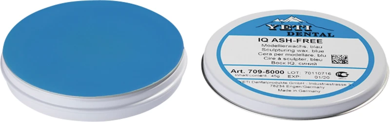 IQ Modellierwachs  Dose  45 g blau, Ash-Free