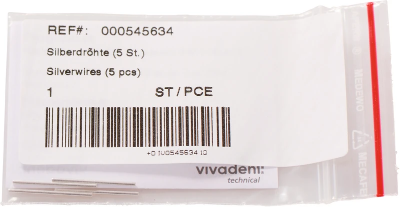 Silber-Testdrähte  Nachfüllpackung  5 Stück