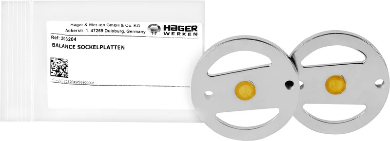 Aluminium-Sockelplatten  Packung  2 Stück