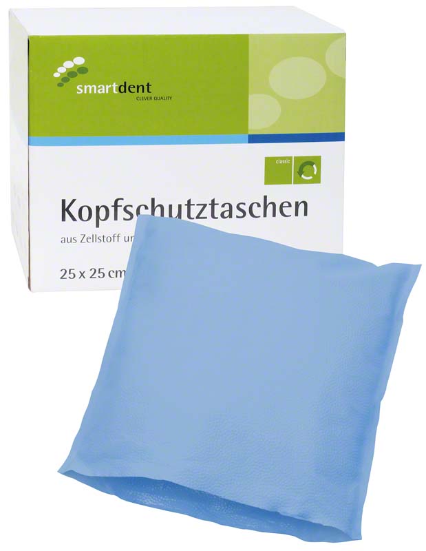 smart Kopfschutztaschen  Karton  500 Stück 25 x 25 cm, blau