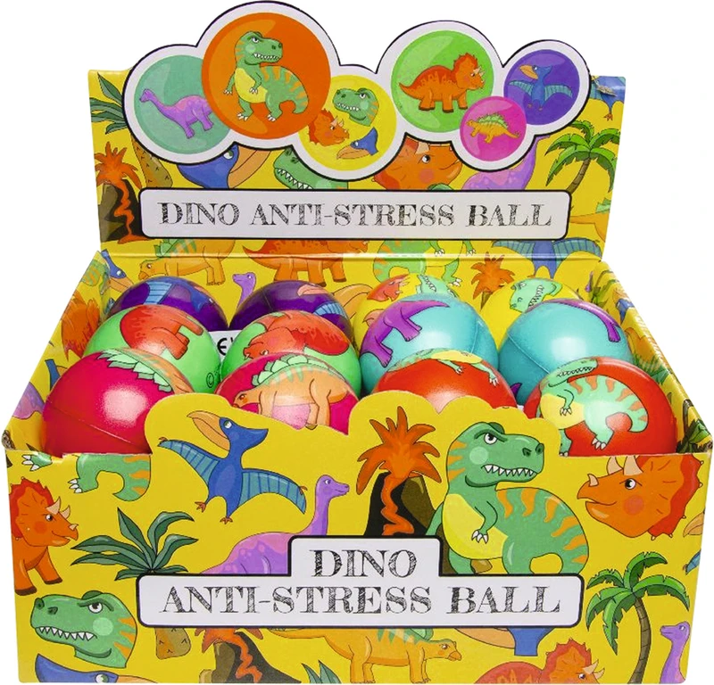 Antistressball  Packung  24 Stück Ø 6 cm, Dino