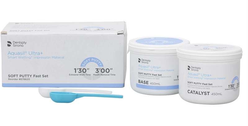 Aquasil® Ultra+  Packung  450 ml Katalysator, 450 ml Base, Soft Putty Fast Set, Zubehör