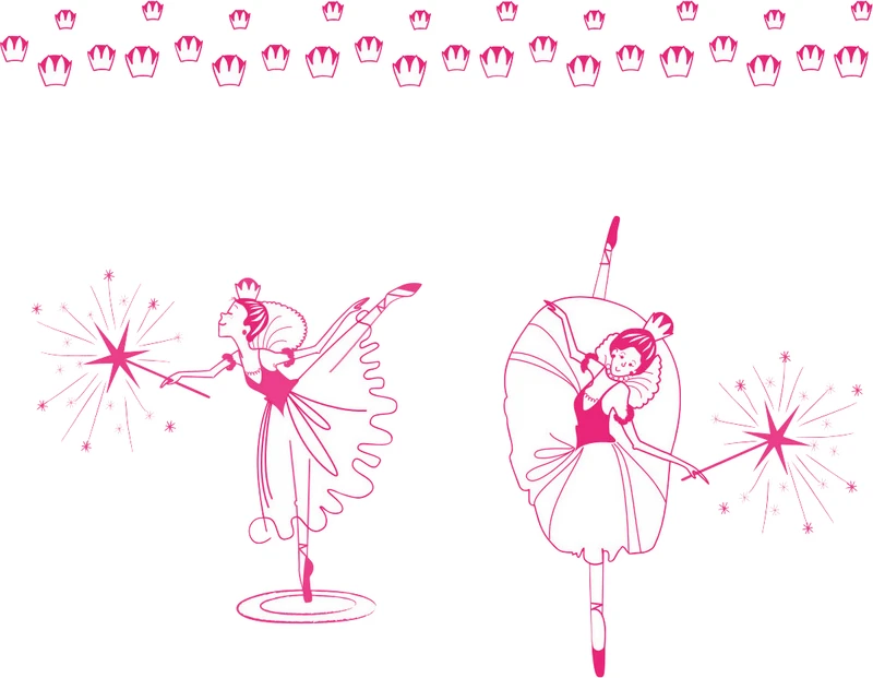 Dental-Servietten KIDS  Rolle  100 Stück 40 x 32 cm, Ballerina