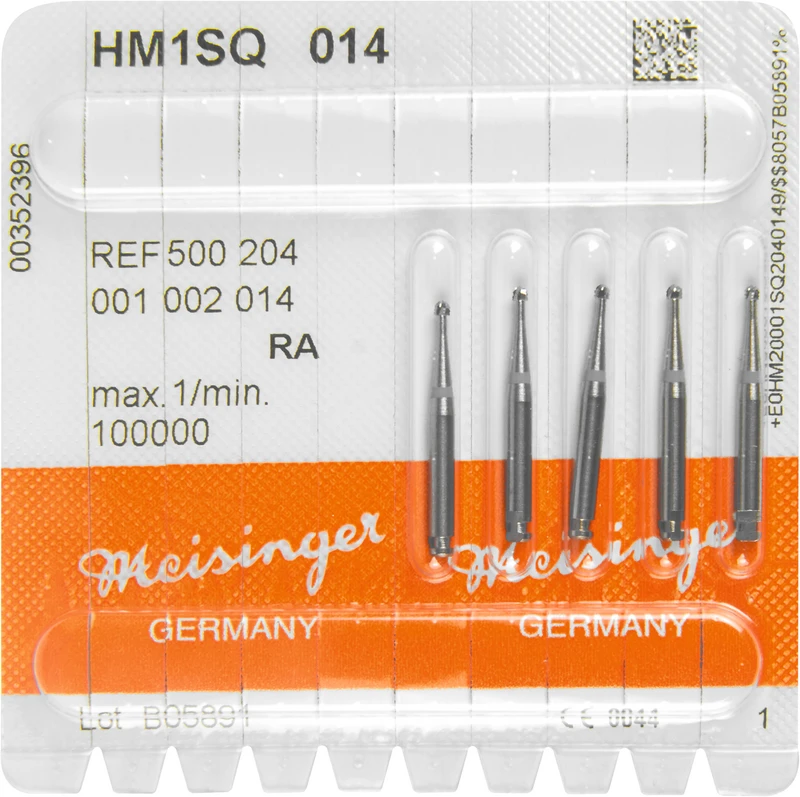 HM-Bohrer 1SQ  Packung  5 Stück schnittfr. Verz. Querhieb, RA, blau, Figur 001, ISO 014