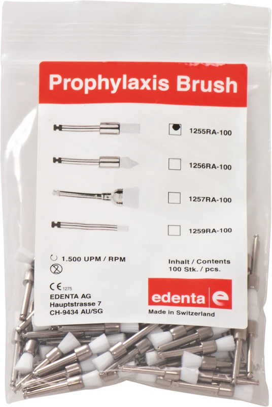 Prophylaxe Bürste  Packung  100 Stück weiß, ISO 035, RA