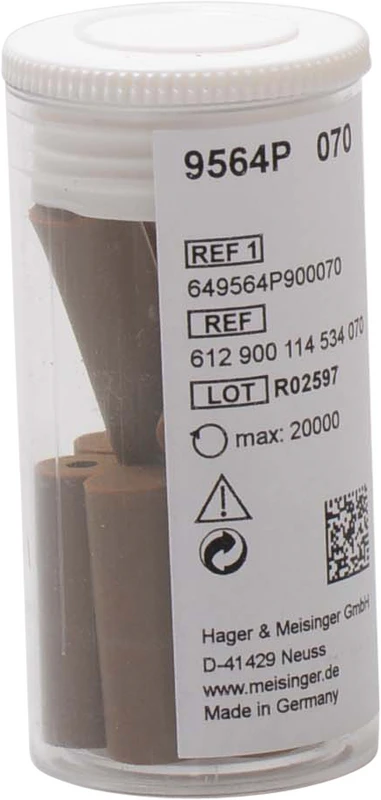 Modellgusspolierer 9564  Packung  10 Stück unmontiert, braun sehr hart, Figur 114, 20 mm, ISO 070