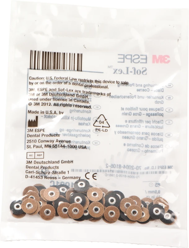 Sof-Lex Ausarbeitungs- und Polierscheiben  Packung  85 Scheiben Ø 9,5 mm, grob