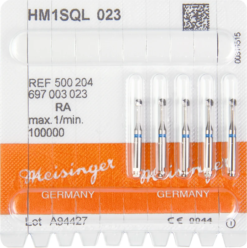 HM-Bohrer 1SQL  Packung  5 Stück schnittfr. Verz. Querhieb, RA, blau, Figur 697, ISO 023