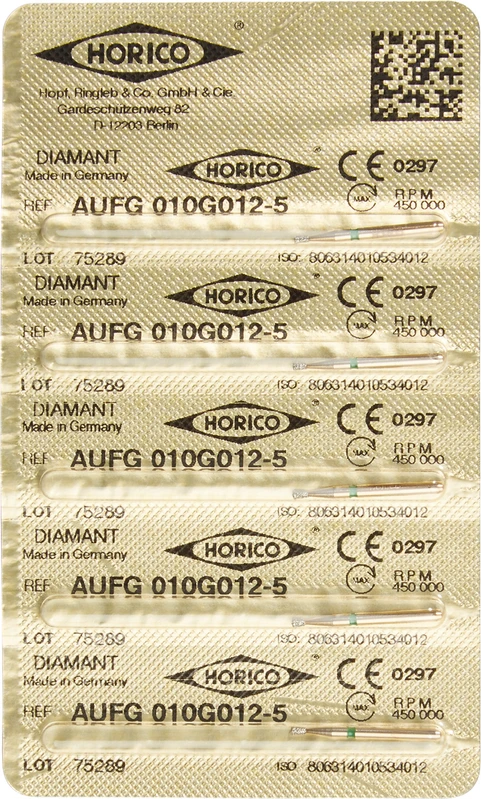 Diamant AuFG 010  Packung  5 Stück grün grob, FG, Figur 010, ISO 012