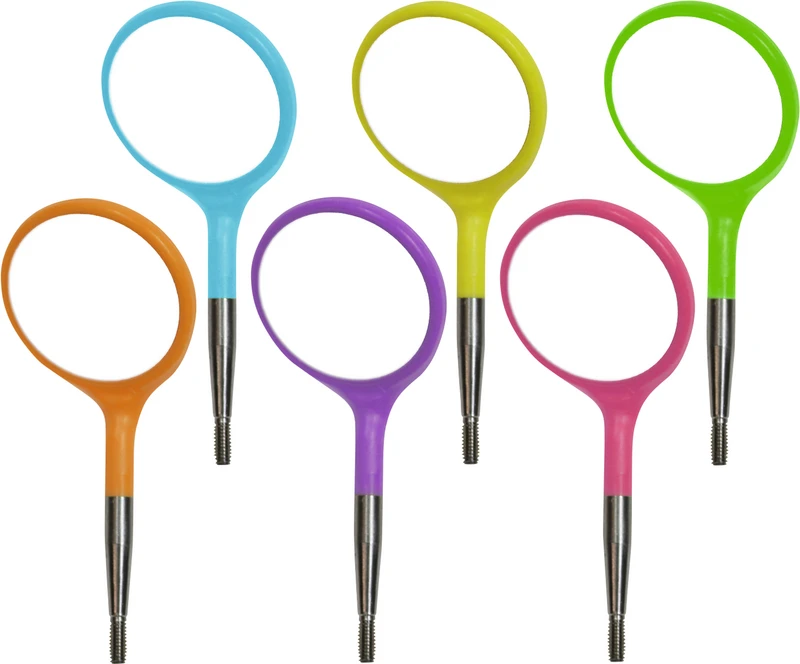 Crystal HD Mundspiegelansätze  Sortiment  12 Stück leuchtend, Größe 4, Ø 22 mm