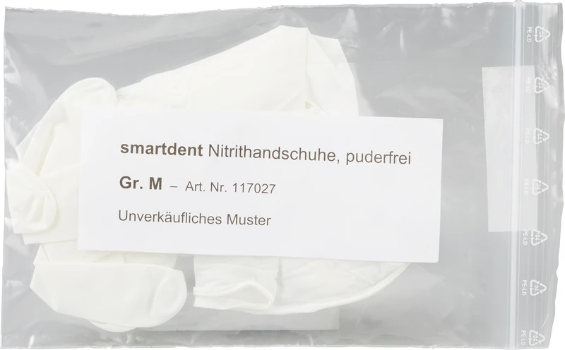 smart Nitrilhandschuhe Soft  Muster  1 Paar puderfrei, weiß, M