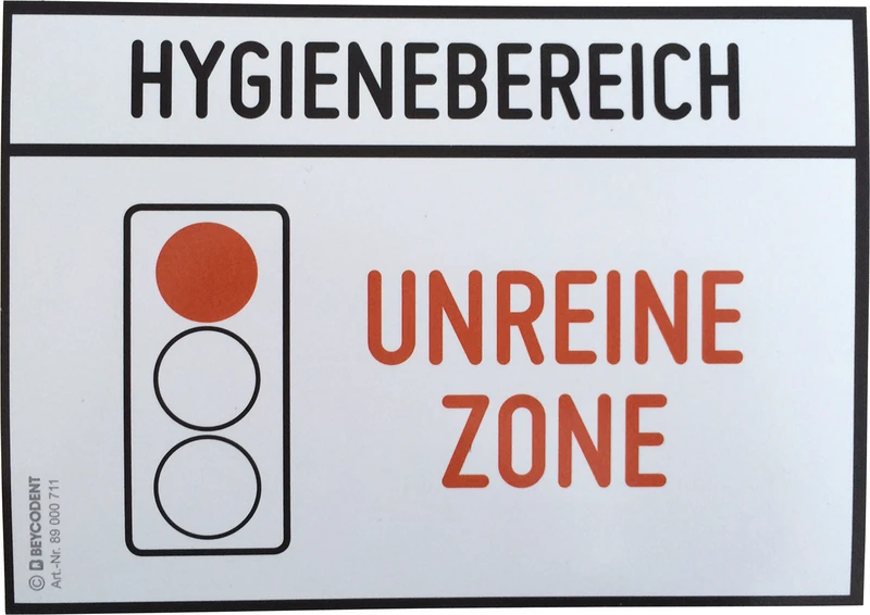 Hinweis-Etiketten  Stück  Unreine Zone