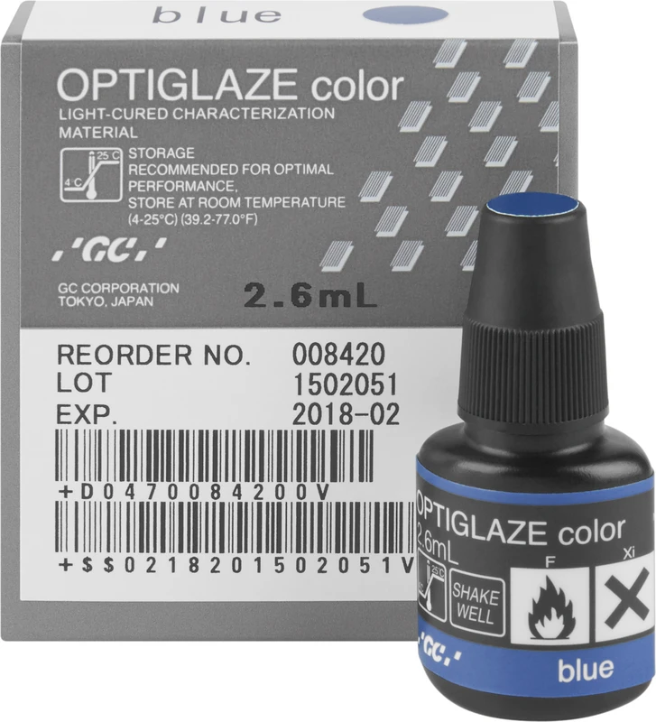 GC OPTIGLAZE® color  Flasche  2,6 ml blau