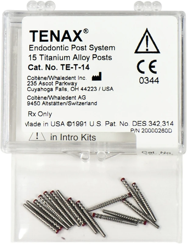 TENAX® Titanstifte  Packung  15 Stück Ø 1,4 mm rot