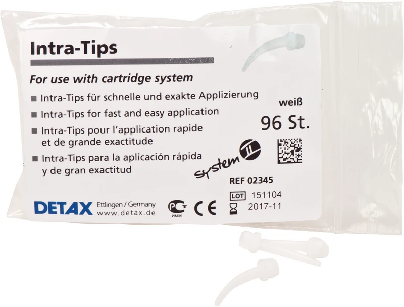 DETAX Intra-Oral-Tips weiß  Packung  96 Stück weiß