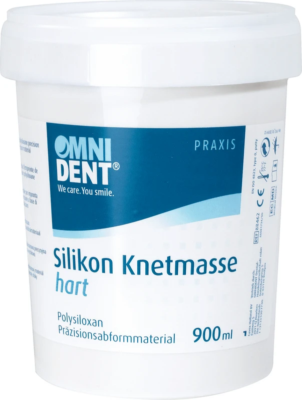 Silikon Knetmasse  Dose  900 ml ohne Härter hart, Shore 70, gelb