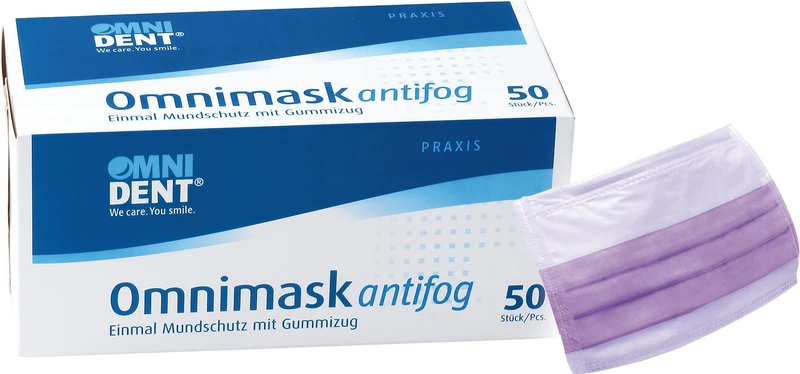 Omnimask antifog  Packung  50 Stück lila mit Gummizug