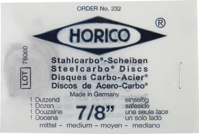 Stahlcarbo®-Scheiben  Packung  12 Stück einseitig Ø 22 mm x 0,30 mm