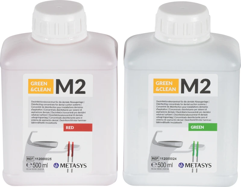 GREEN&CLEAN M2  Nachfüllpackung  2 x 500 ml Flasche (rot, grün)